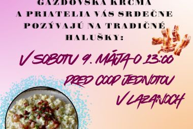 Májové halušky v Lazanoch 2026